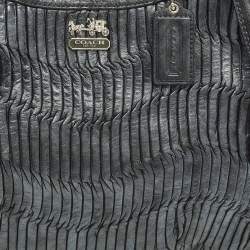 مملوكة مسبقًا Coach Madison Pinnacle Carrie Metallic Pleated Leather Satchel