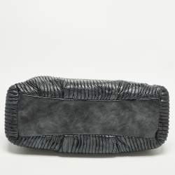 مملوكة مسبقًا Coach Madison Pinnacle Carrie Metallic Pleated Leather Satchel