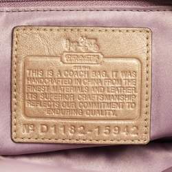 Pre Owned Coach Madison Gathered Beige Leather Satchel