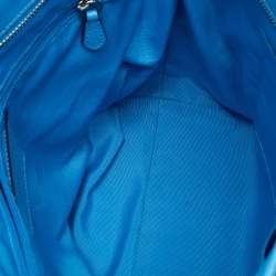 Pre Owned حقيبة يد كوچ سيتي سحاب جلد أزرق