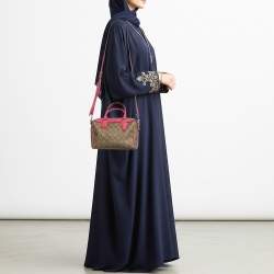 مملوكة مسبقًا Coach Bennett Mini Pink/Beige Signature Coated Canvas and Leather Satchel