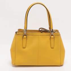 مملوكة مسبقًا Coach Christie Carryall Mini Yellow Leather Satchel
