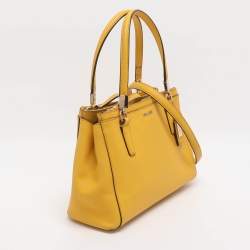 مملوكة مسبقًا Coach Christie Carryall Mini Yellow Leather Satchel