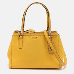 مملوكة مسبقًا Coach Christie Carryall Mini Yellow Leather Satchel