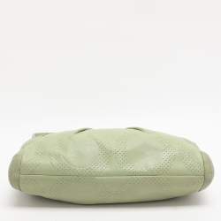 مملوكة مسبقًا حقيبة كتف كوتش جلد مثقب أخضر