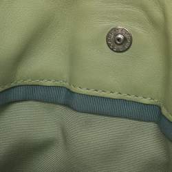 مملوكة مسبقًا حقيبة كتف كوتش جلد مثقب أخضر