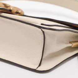 Pre Owned Coach Tabby 26 Off White Printed Leather Shoulder Bag