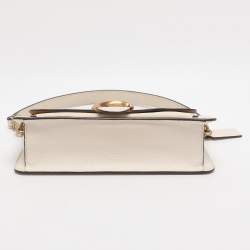 Pre Owned Coach Tabby 26 Off White Printed Leather Shoulder Bag