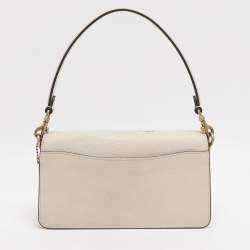 Pre Owned Coach Tabby 26 Off White Printed Leather Shoulder Bag