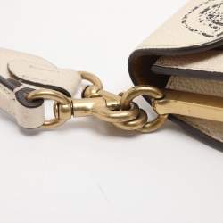 Pre Owned Coach Tabby 26 Off White Printed Leather Shoulder Bag