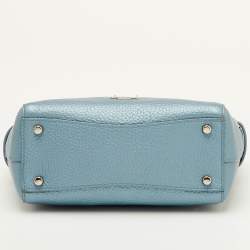 مملوكة مسبقًا Coach Blake Carryall Mini Metallic Blue Leather Crossbody Tote