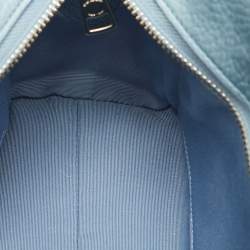 مملوكة مسبقًا Coach Blake Carryall Mini Metallic Blue Leather Crossbody Tote