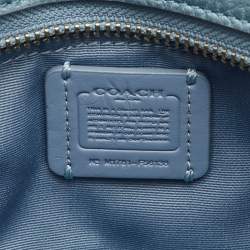 مملوكة مسبقًا Coach Blake Carryall Mini Metallic Blue Leather Crossbody Tote