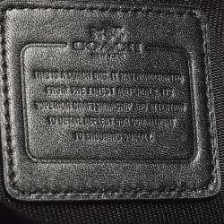 Pre Owned حقيبة ساتشل كوتش كروسبي كاريال جلد وكانفاس بني / بيج بالشعار