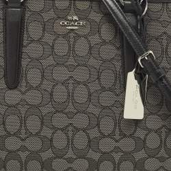 Pre Owned حقيبة ساتشل كوتش كروسبي كاريال جلد وكانفاس بني / بيج بالشعار