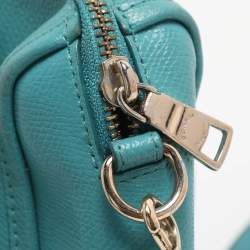 Pre Owned Coach Bennett Mini Turquoise Leather Satchel