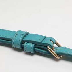 Pre Owned Coach Bennett Mini Turquoise Leather Satchel