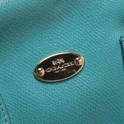 Pre Owned Coach Bennett Mini Turquoise Leather Satchel