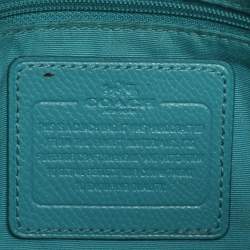 Pre Owned Coach Bennett Mini Turquoise Leather Satchel