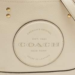 مملوكة مسبقًا Coach Dempsey Carryall Off White Leather Tote
