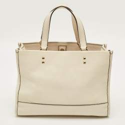 مملوكة مسبقًا Coach Dempsey Carryall Off White Leather Tote