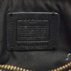 Pre Owned حقيبة كروس كوتش كيرا جلد أسود بسحاب مزدوج