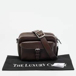 مملوكة مسبقًا Coach Warner Dark Brown Leather Crossbody Bag