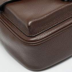 مملوكة مسبقًا Coach Warner Dark Brown Leather Crossbody Bag