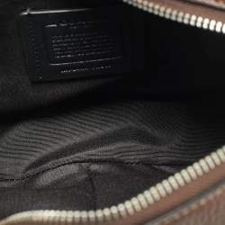 مملوكة مسبقًا Coach Warner Dark Brown Leather Crossbody Bag