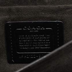 Pre Owned حقيبة كروس بودي كوتش قماش بشعار متعدد الألوان مغطى ونقشات جلد الثعبان والجلد