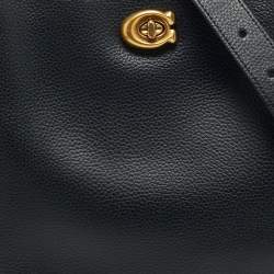 مملوكة مسبقًا Coach Willow Black Leather Bucket Bag