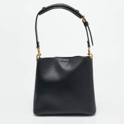 مملوكة مسبقًا Coach Willow Black Leather Bucket Bag
