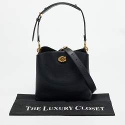 مملوكة مسبقًا Coach Willow Black Leather Bucket Bag