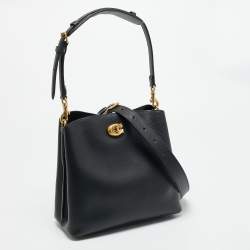 مملوكة مسبقًا Coach Willow Black Leather Bucket Bag
