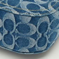 مملوكة مسبقًا حقيبة كتف كوتش سوينجر 23 كانفاس جاكار بشعار ماركة بني