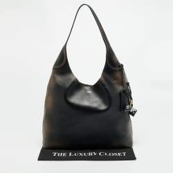 Pre Owned حقيبة كتف كوتش بروكلين 39 جلد بني/أسود مظلل