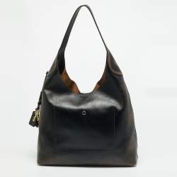 Pre Owned حقيبة كتف كوتش بروكلين 39 جلد بني/أسود مظلل