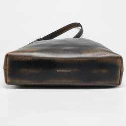 Pre Owned حقيبة كتف كوتش بروكلين 39 جلد بني/أسود مظلل