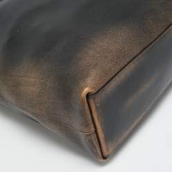 Pre Owned حقيبة كتف كوتش بروكلين 39 جلد بني/أسود مظلل