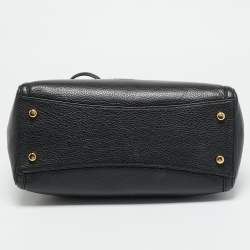 Pre Owned Coach Brooke Chain Carryall Black Leather Tote