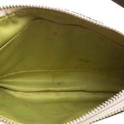 Coach Beige/Black Canvas and Leather Clutch