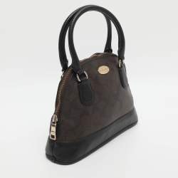 مملوكة مسبقًا Coach Cora Dome Brown Signature Coated Canvas and Leather Satchel