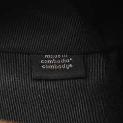 Pre Owned Coach Emma Mini Brown/Black Signature Coated Canvas and Leather Satchel