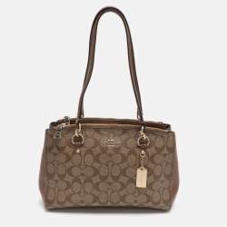 مملوكة مسبقًا حقيبة ساتشل كوتش ايتا كاريال جلد وكانفاس أسود/ بني 