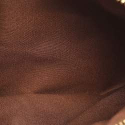 Pre Owned حقيبة ساتشل كوتش ايتا كاريال جلد وكانفاس أسود/ بني 