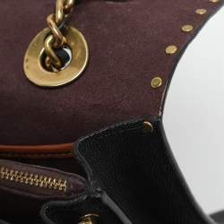 Pre Owned Coach Black Leather Small Parker Chain Flap Shoulder Bag