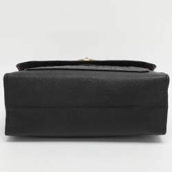 Pre Owned Coach Black Leather Small Parker Chain Flap Shoulder Bag