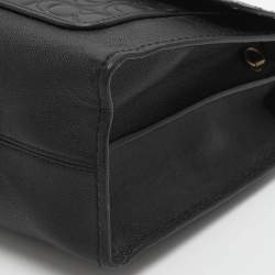 Pre Owned Coach Black Leather Small Parker Chain Flap Shoulder Bag