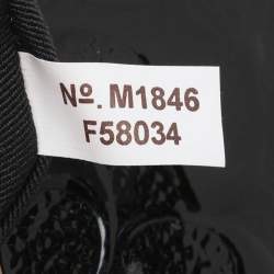 Pre Owned حقيبة كوتش حمالة معصم جلد لامع بصمة الشعار أسود