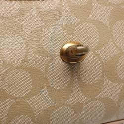 Pre Owned Coach Cassidy Mini Multicolor Signature Coated Canvas and Snakeskin Embossed Leather Shoulder Bags